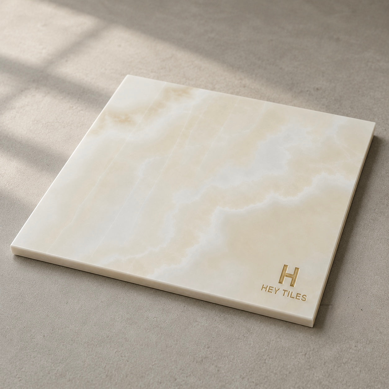 12X12 Vanilla Onyx Fleuri Polished Tile