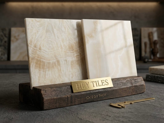 12X12 Vanilla Onyx Fleuri Polished Tile