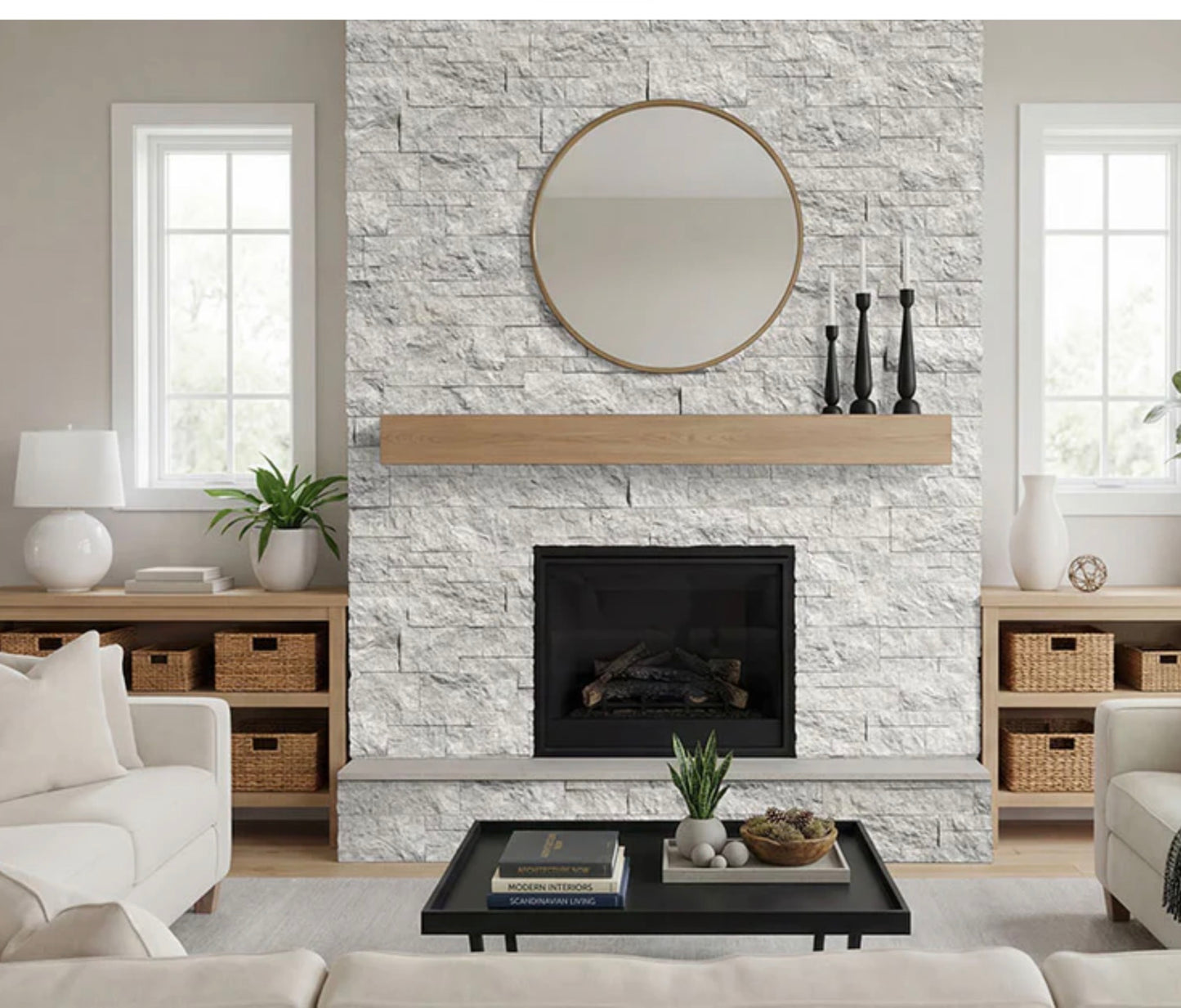 Laguna Gray 9" x 24" Splitface Quartzite Ledger Panel by MSI