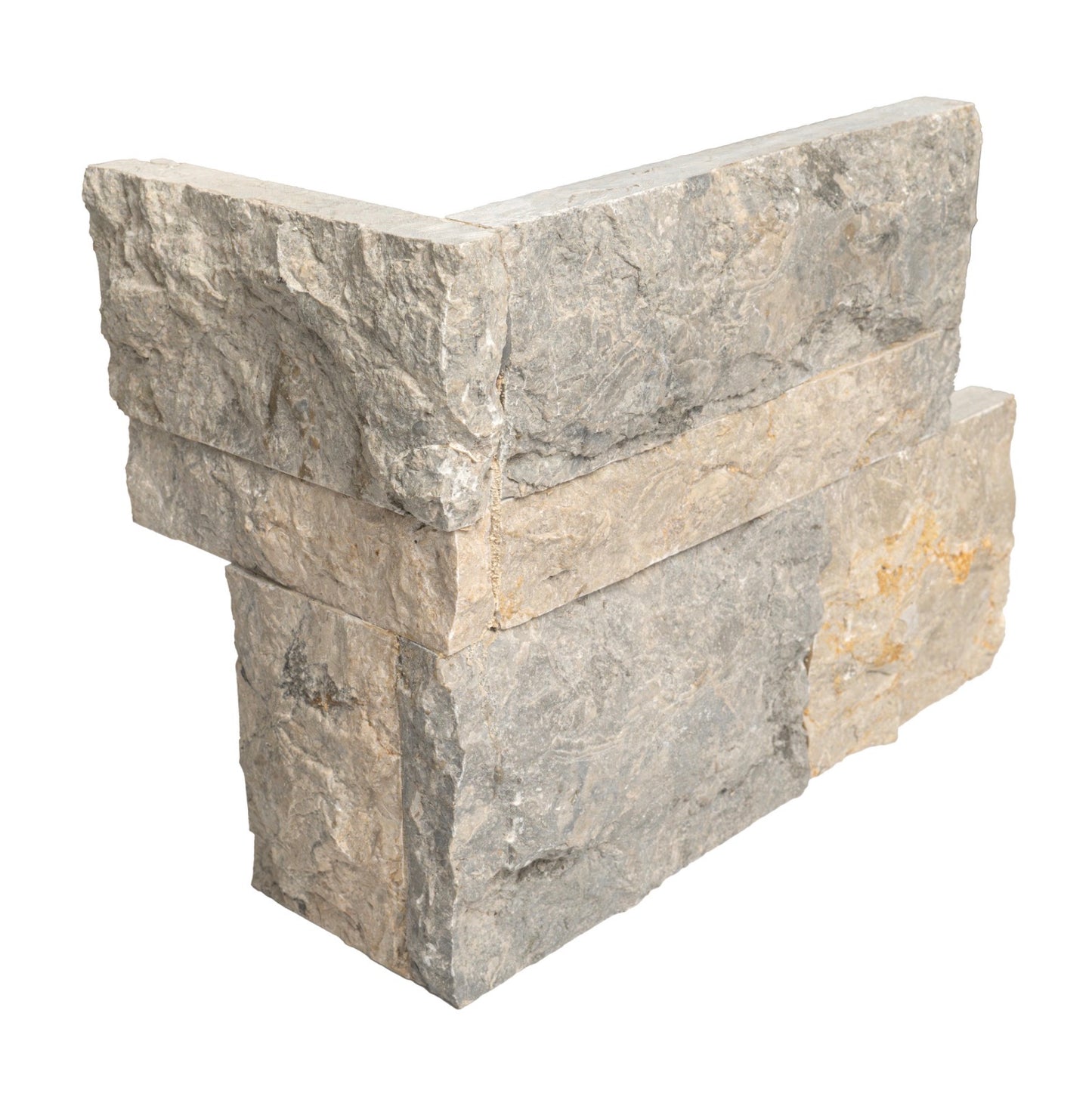 Ocean Blue 9" x 12" x 6" Splitface Quartzite Ledger Corner Panel by MSI