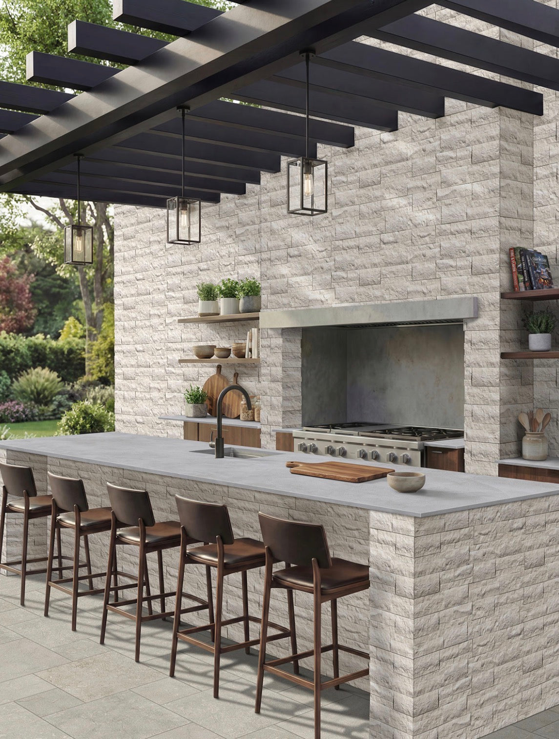 Taja Cream 9" x 24" Splitface Limestone Ledger Panel by MSI