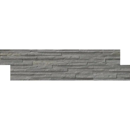 Charcoal Pencil 6" x 24" Splitface Slate Ledger Panel by MSI
