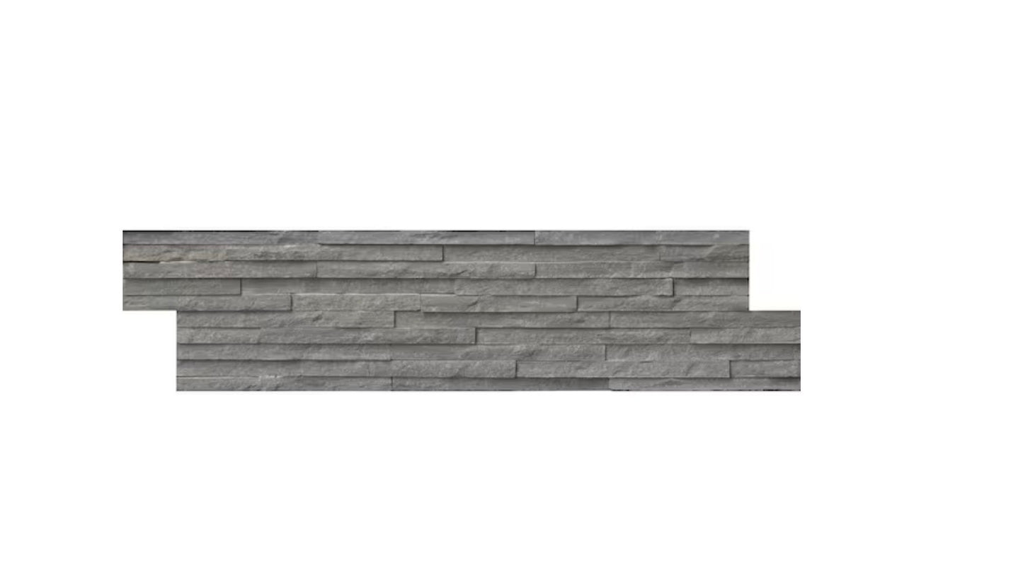 Charcoal Pencil 6" x 24" Splitface Slate Ledger Panel by MSI