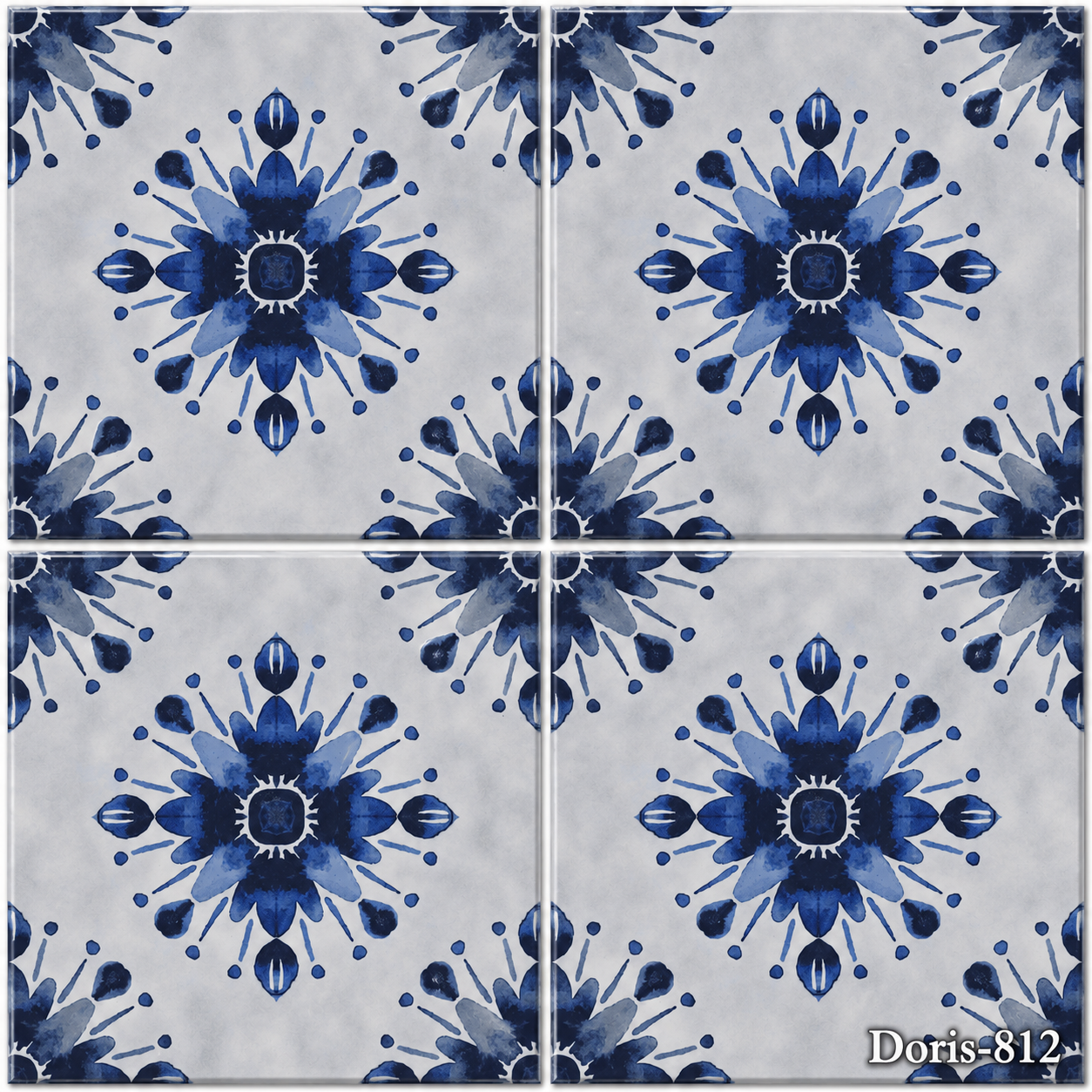 Fujiwa Tile Doris Cayman Blue 6" x 6" Porcelain Pool & Spa Tile