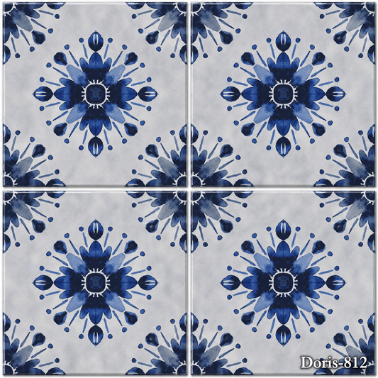 Fujiwa Tile Doris Cayman Blue 6" x 6" Porcelain Pool & Spa Tile
