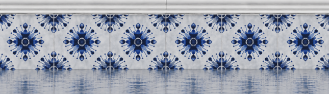 Fujiwa Tile Doris Cayman Blue 6" x 6" Porcelain Pool & Spa Tile