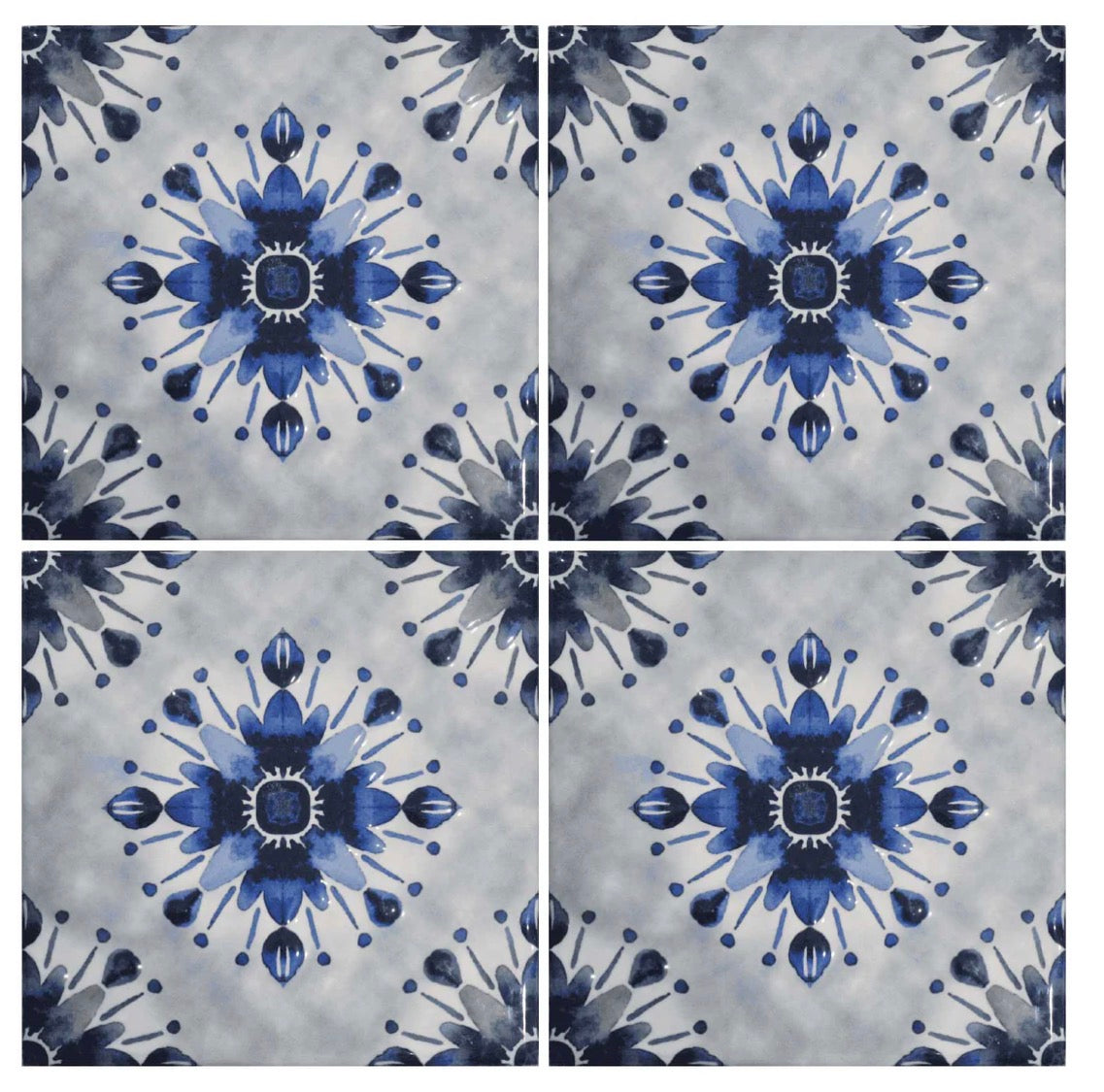 Fujiwa Tile Doris Cayman Blue 6" x 6" Porcelain Pool & Spa Tile