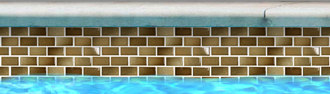 Fujiwa Glasstel Series Amber 7/8" x 1-7/8" Porcelain Brick Mosaic Tile