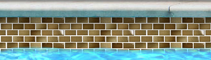 Fujiwa Glasstel Series Amber 7/8" x 1-7/8" Porcelain Brick Mosaic Tile — product image 2