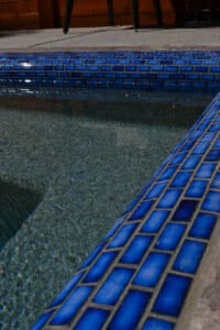 Fujiwa Glasstel Series Marble Blue 7/8" x 1-7/8" Porcelain Brick Mosaic Tile