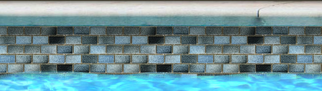 Glasstel Series Aqua 7/8" x 1-7/8" Porcelain Brick Mosaic Tile