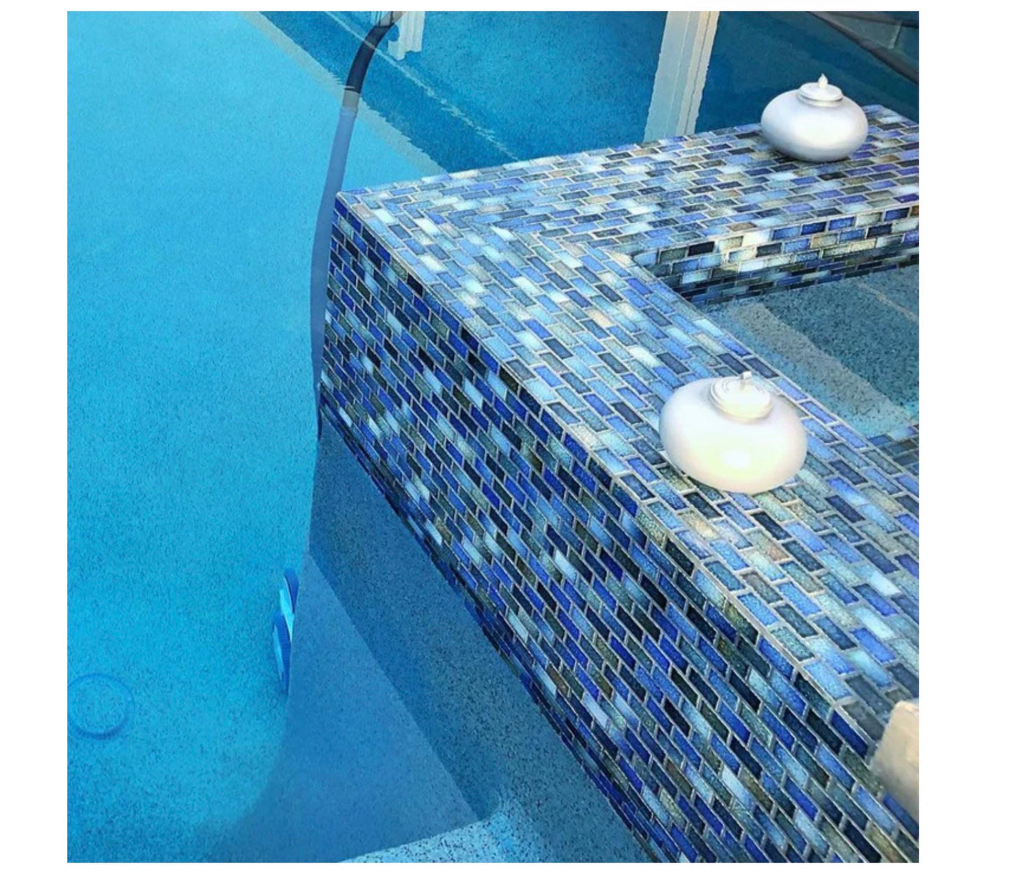 Fujiwa Glasstel Series: Autumn 7/8" x 1-7/8" Porcelain Brick Mosaic Tile