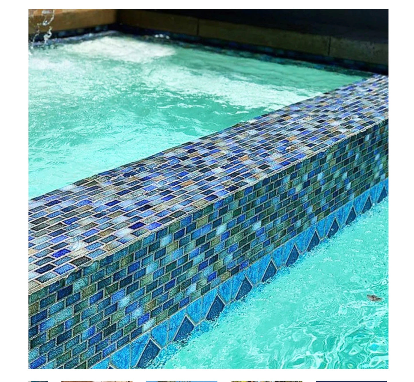 Fujiwa Glasstel Series: Autumn 7/8" x 1-7/8" Porcelain Brick Mosaic Tile