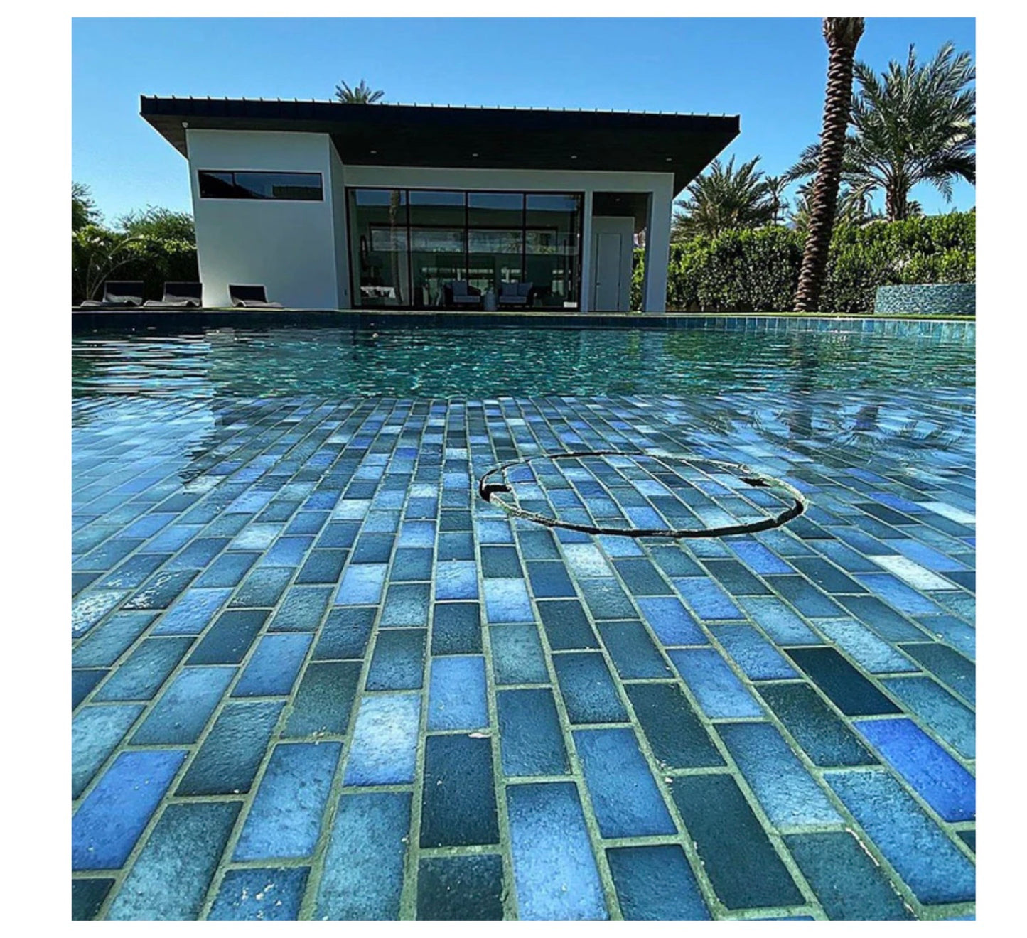 Glasstel Series: Indigo Matte 7/8" x 1-7/8" Porcelain Brick Mosaic Tile