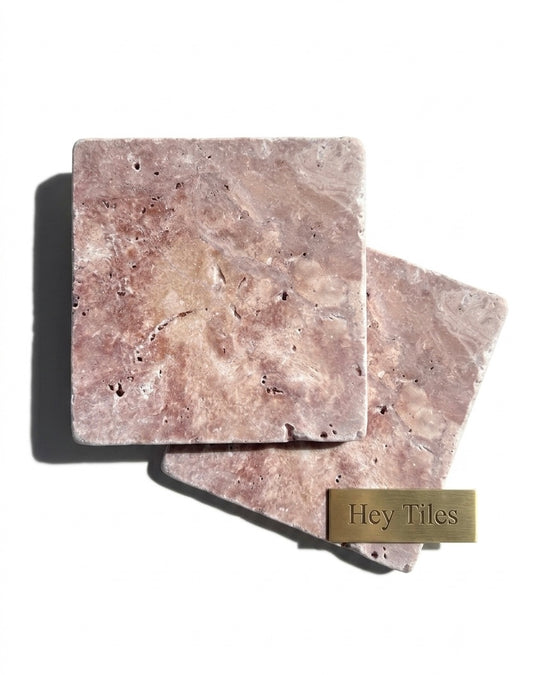 4x4 Iberian Rojo Alicante Spanish Marble Tumbled ( Made to Order )