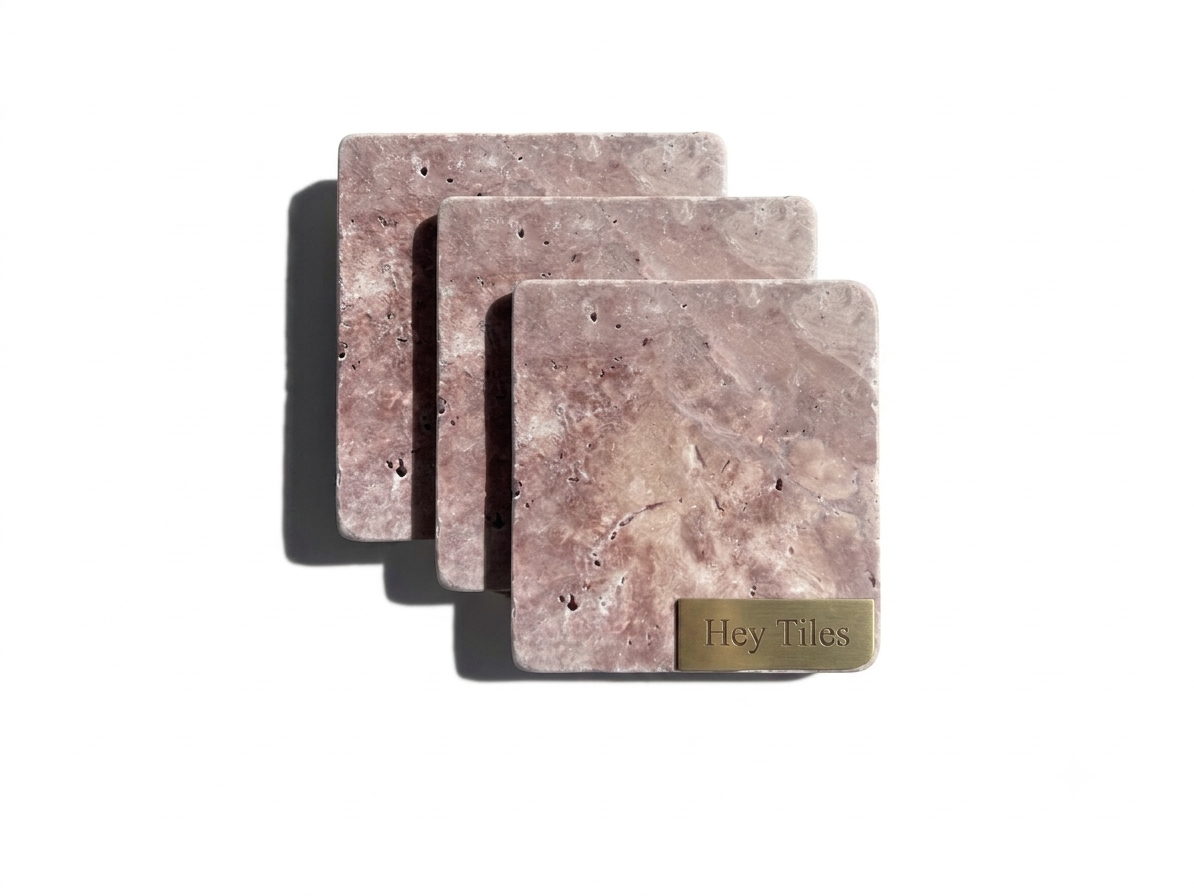 4x4 Iberian Rojo Alicante Spanish Marble Tumbled ( Made to Order )