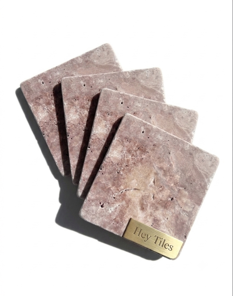 6x6 Iberian Rojo Alicante Spanish Marble Tumbled ( Made to Order )
