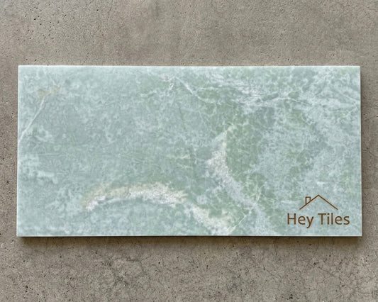 6" X 12" Ming Green Marble Tile