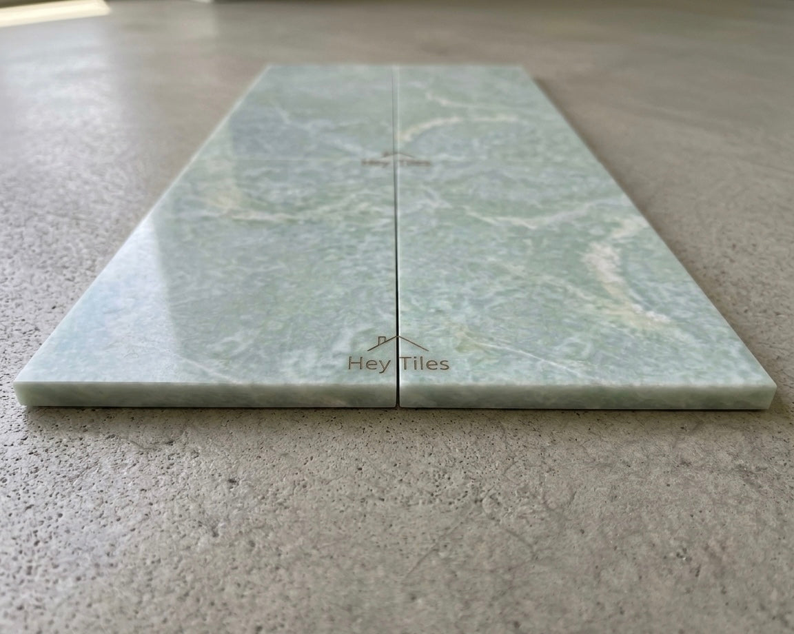 6" X 12" Ming Green Marble Tile