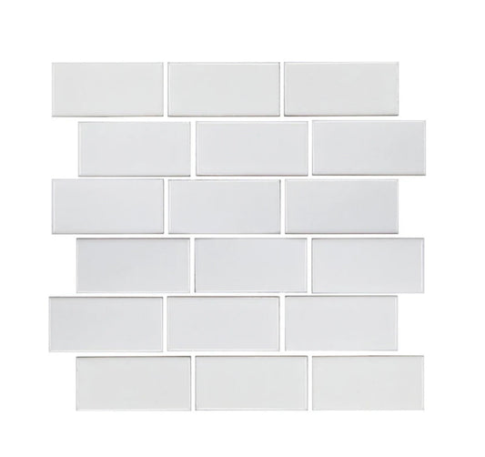 Fujiwa Vinta White 2" x 4" Porcelain Pool and Submerged Mosaic