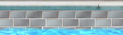 Fujiwa Vinta Pewter Gray 2" x 4" Porcelain Pool and Submerged Mosaic — product image 2