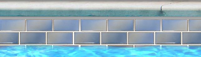 Fujiwa Vinta Glacier Blue 2" x 4" Porcelain Pool and Submerged Mosaic