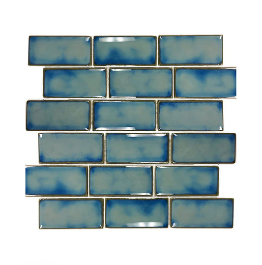 Fujiwa Vinta Spring Breeze 2" x 4" Porcelain Pool and Submerged Mosaic