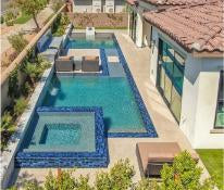 Fujiwa Vinta Misty Blue 2" x 4" Porcelain Pool and Submerged Mosaic