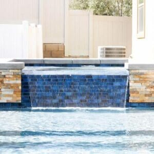 Fujiwa Vinta Misty Blue 2" x 4" Porcelain Pool and Submerged Mosaic