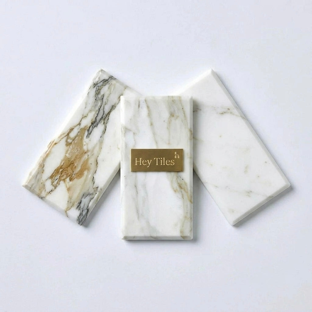 3x6 Tuscan Calacatta Gold Deep Beveled Italian Marble Tile