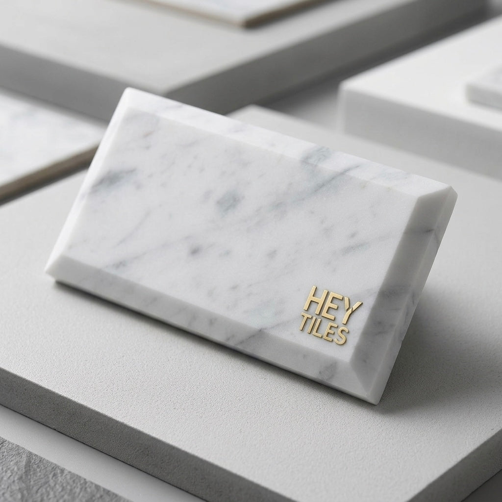 3x6 Carrara White Marble Deep-Beveled Tile