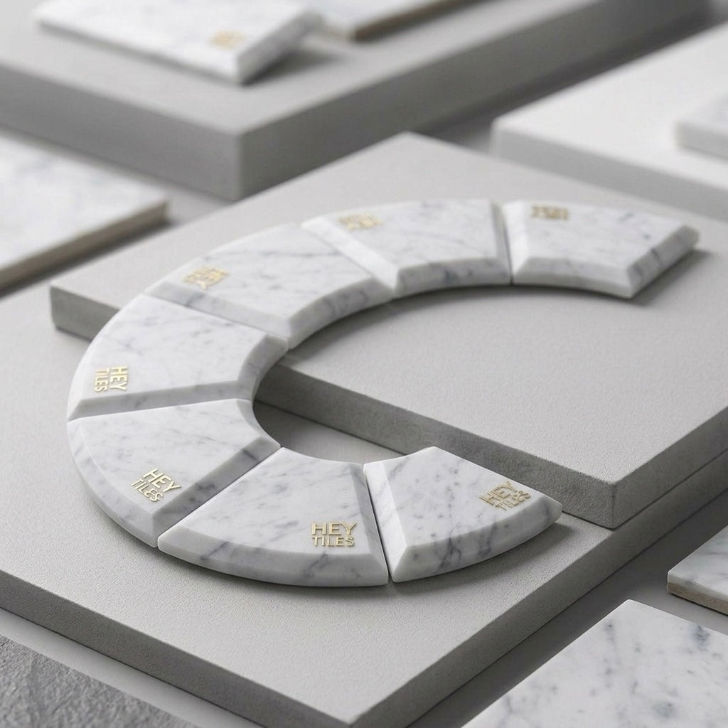 3x6 Carrara White Marble Deep-Beveled Tile