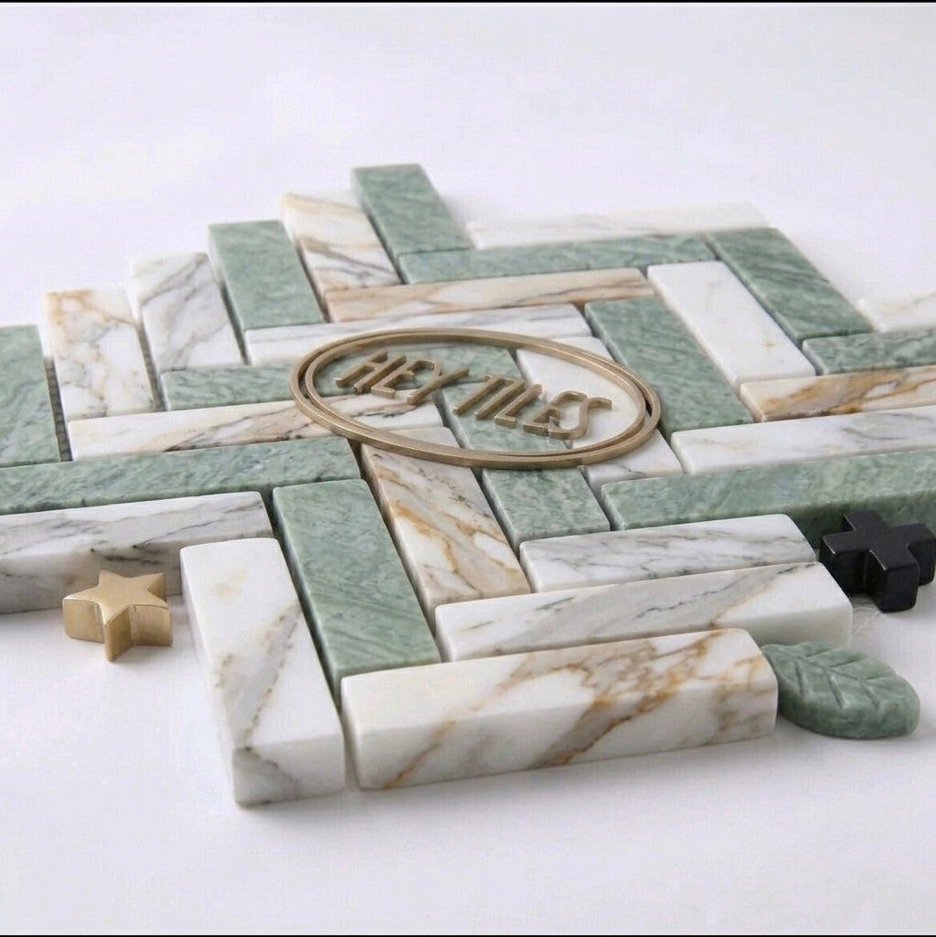 1x4 Calacatta Gold Marble Herringbone  Mosaic, Italian Marble