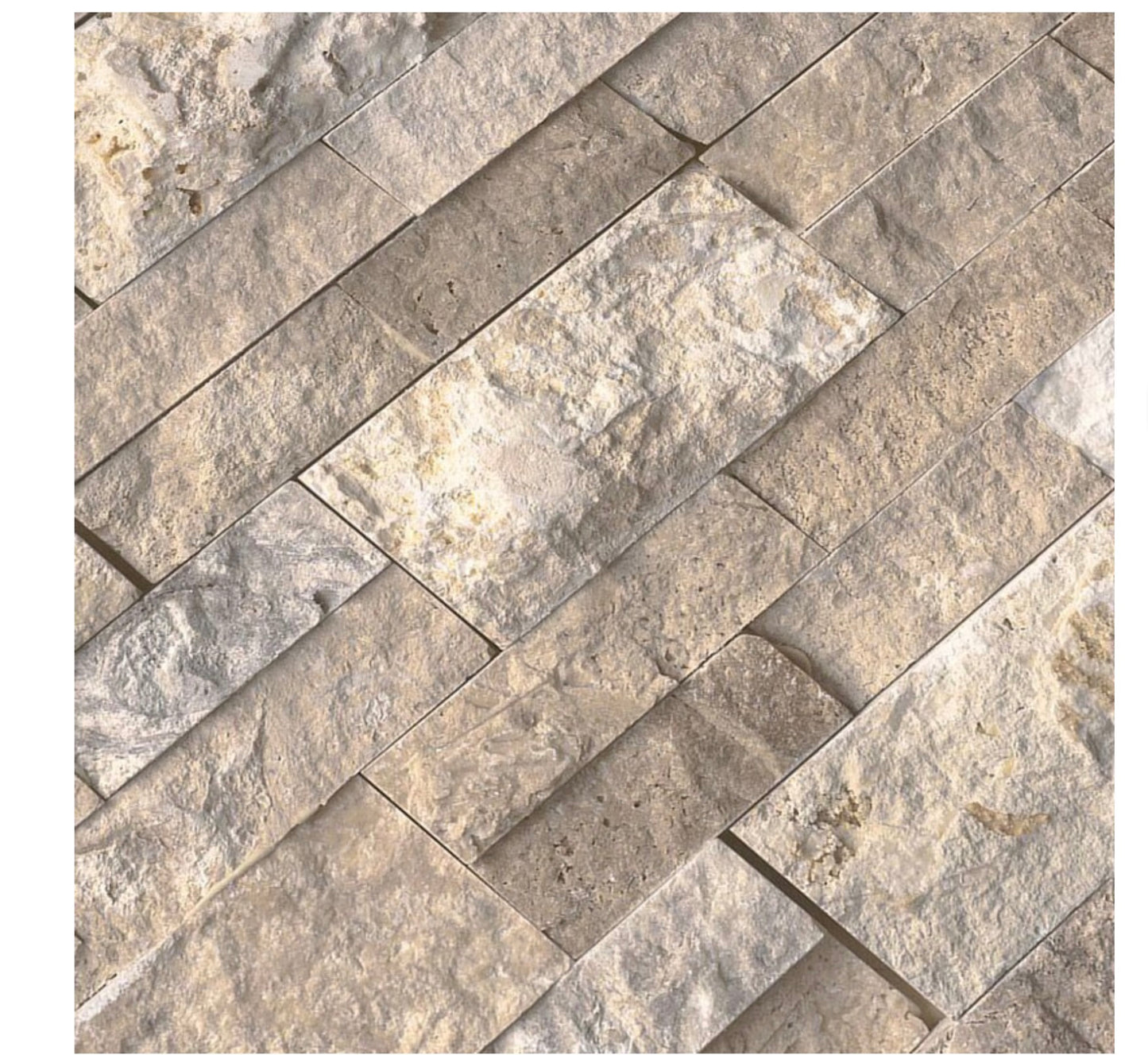 Philadelphia 6" x 24" Split-Face Natural Travertine Ledger Panel