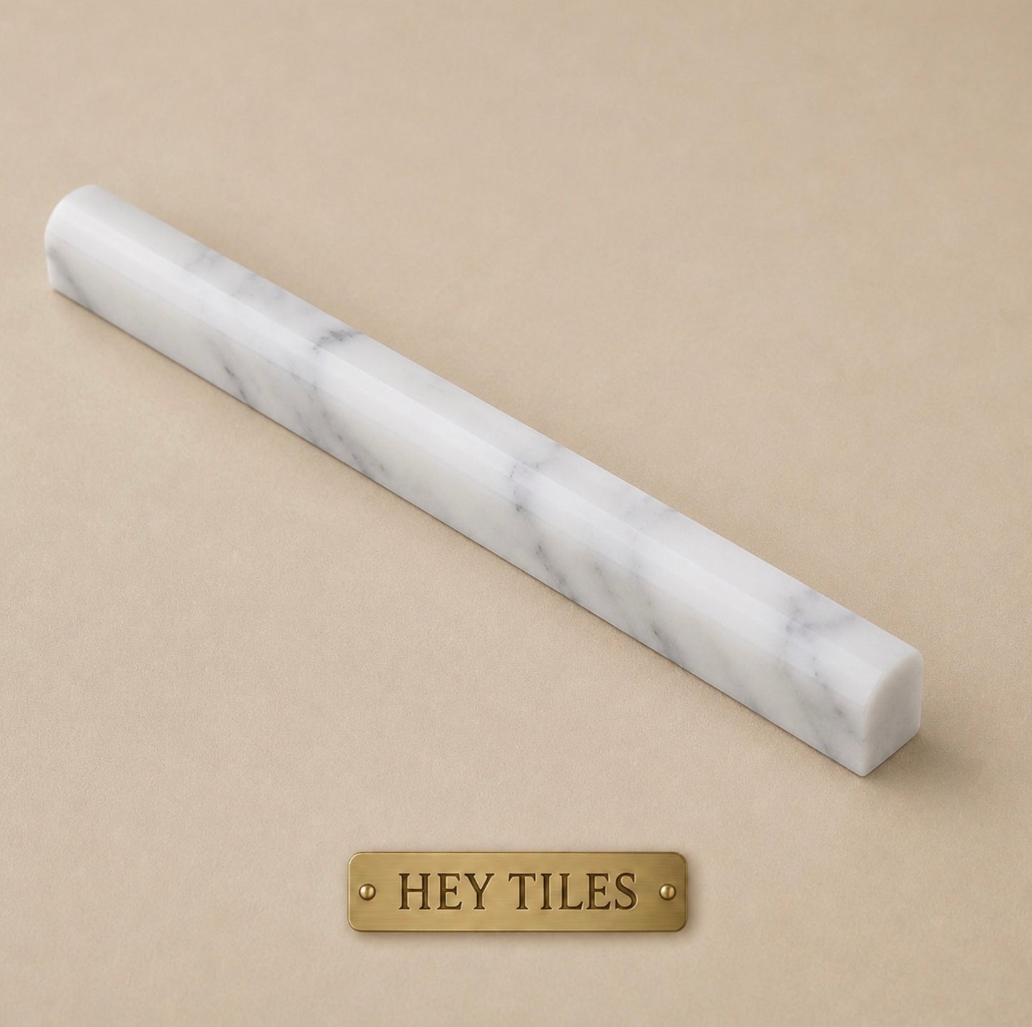 1/2" x 12" Polished Marble Pencil Linear Molding Trim Tile