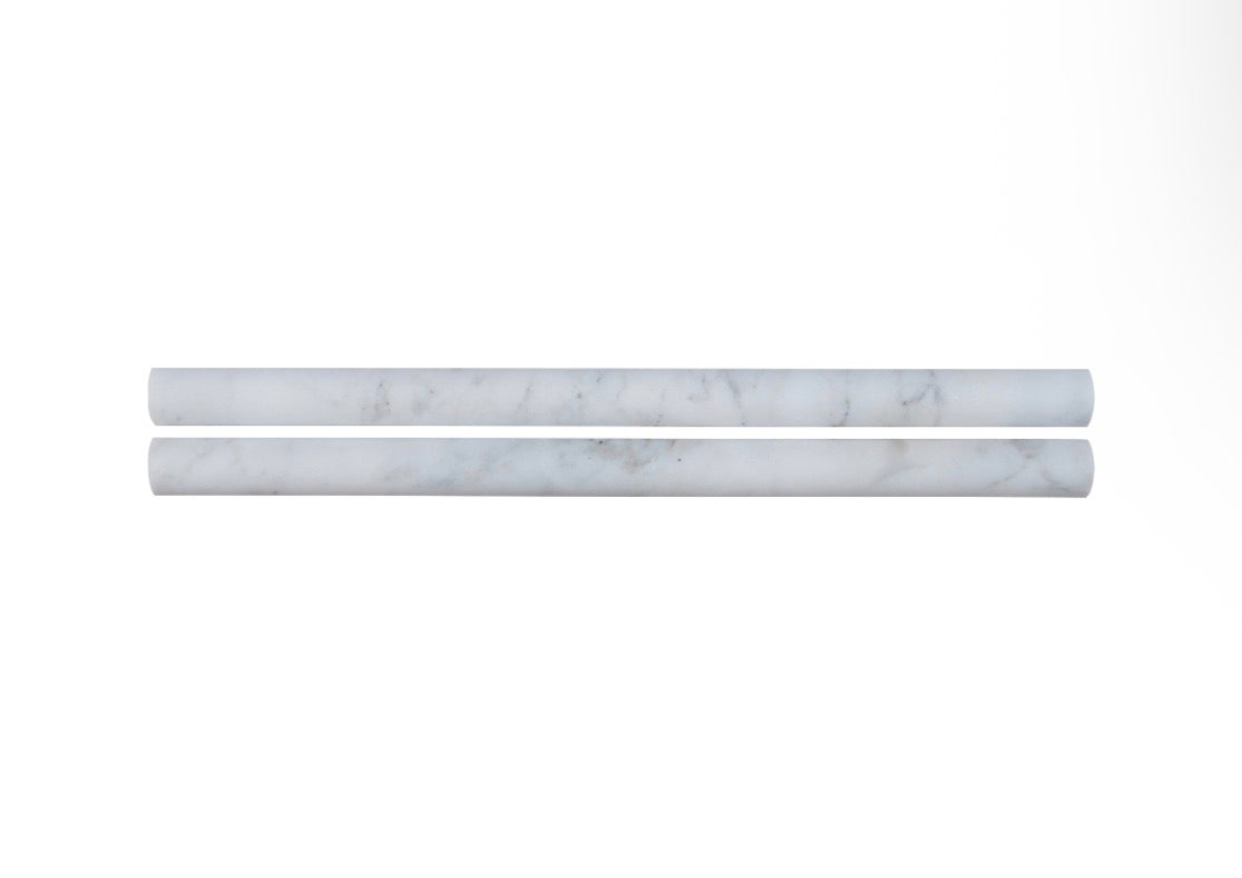Calacatta Cressa Pencil Molding 3/4 x 12 Quarter Round Honed