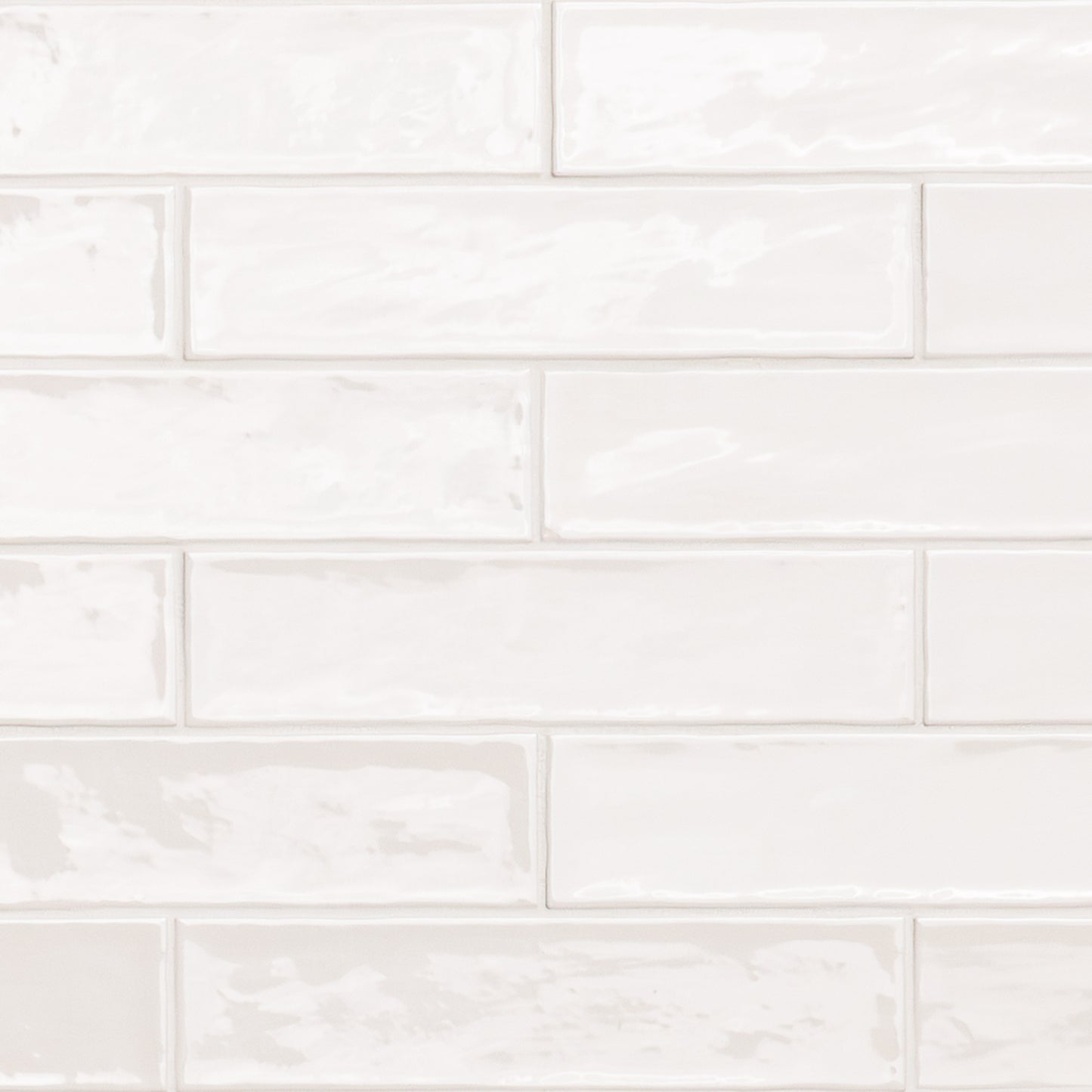 Terranello Series: 2" x 8" Ivory Glossy Handcrafted-Look Ceramic Wall Tile