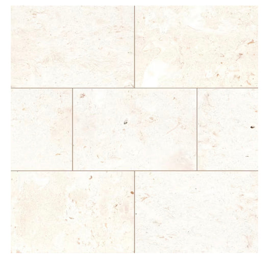 Mayra White 16" x 24" x 3cm Tumbled Limestone Paver