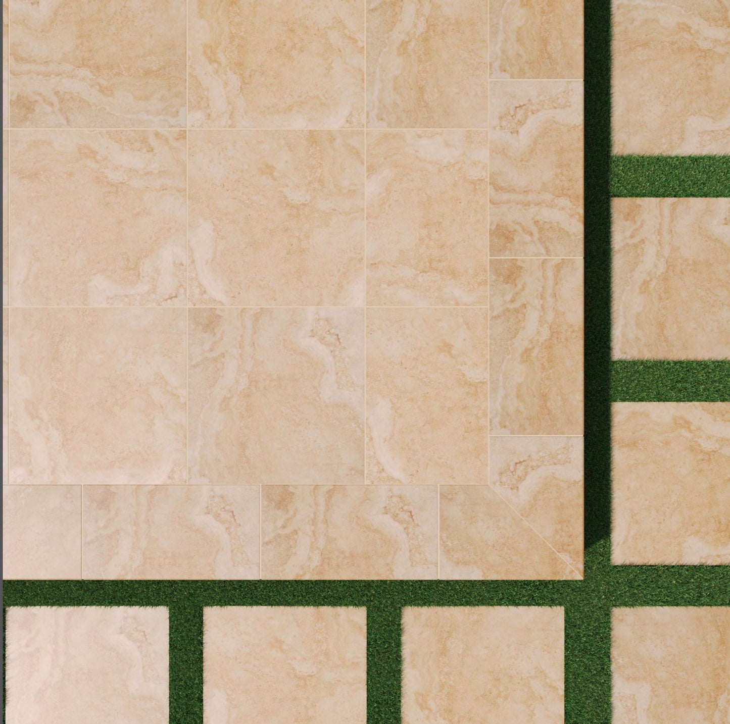 Tierra Beige™ Arterra Series: 24" x 24" x 2cm Matte Porcelain Outdoor & Indoor Paver