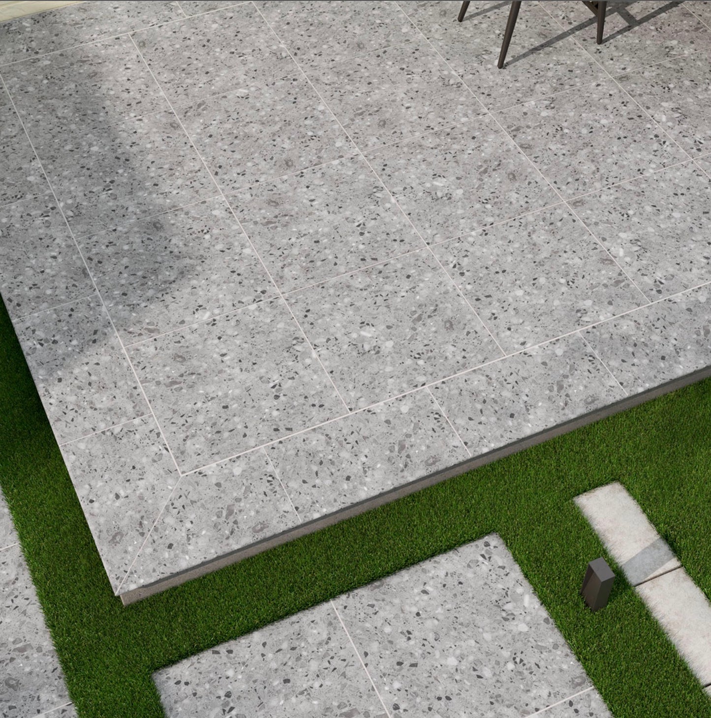 Terrazo Gris® Arterra® Series: 24" x 24" x 2cm Matte Porcelain Outdoor & Indoor Paver