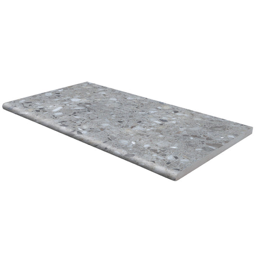Terrazo Gris® Arterra® Series: 13" x 24" x 2cm Matte Porcelain Pool Coping & Step Tread