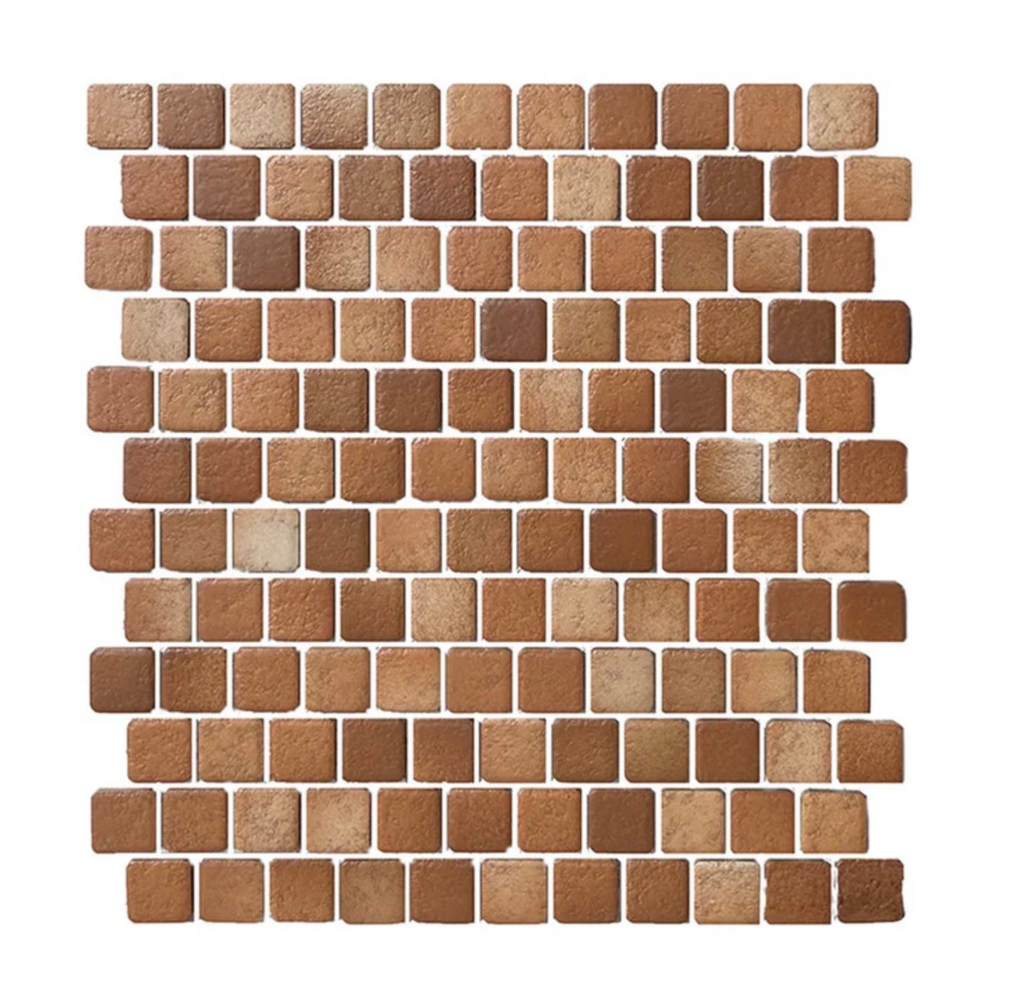Fujiwa Pavo Series: 1" x 1" Brown Porcelain Mosaic Pool Tile