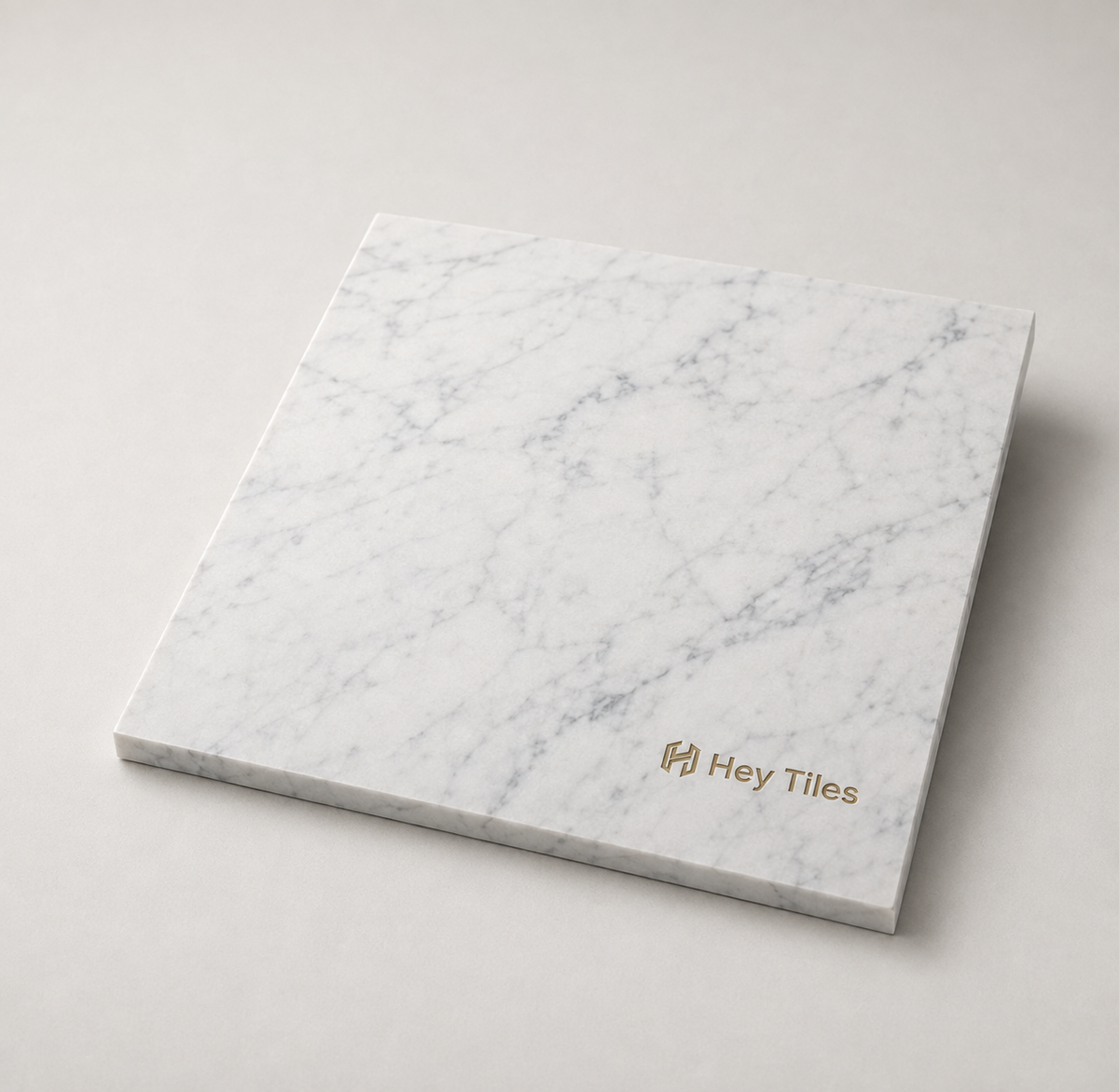 12" x 12" Polished Italian White Marble Floor & Wall Tile (3/8" Thick)