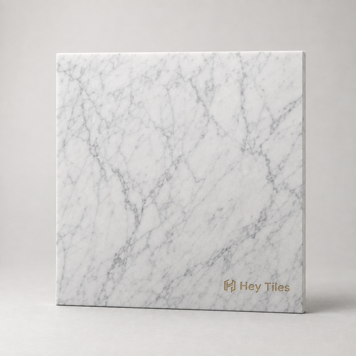 12" x 12" Polished Italian White Marble Floor & Wall Tile (3/8" Thick)