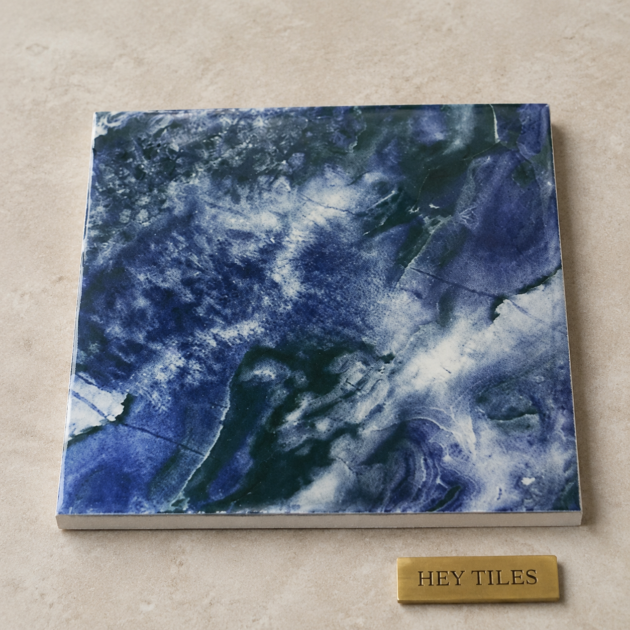 Fujiwa Rio Series: Persian Blue Glazed Porcelain Pool Tile