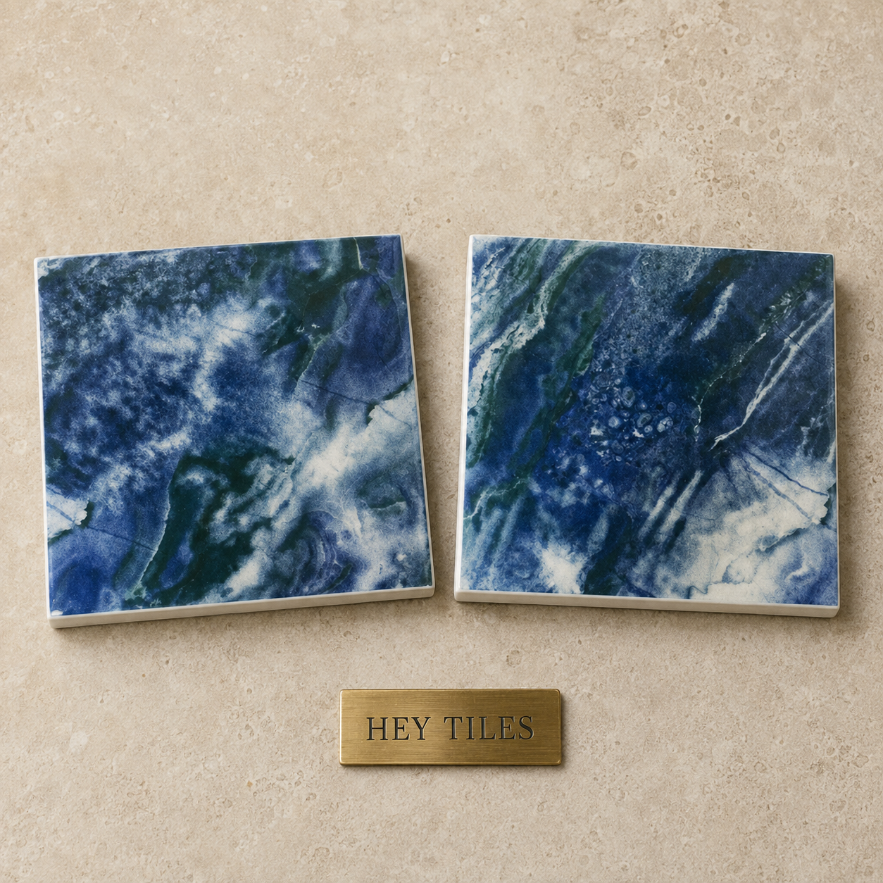 Fujiwa Rio Series: Persian Blue Glazed Porcelain Pool Tile