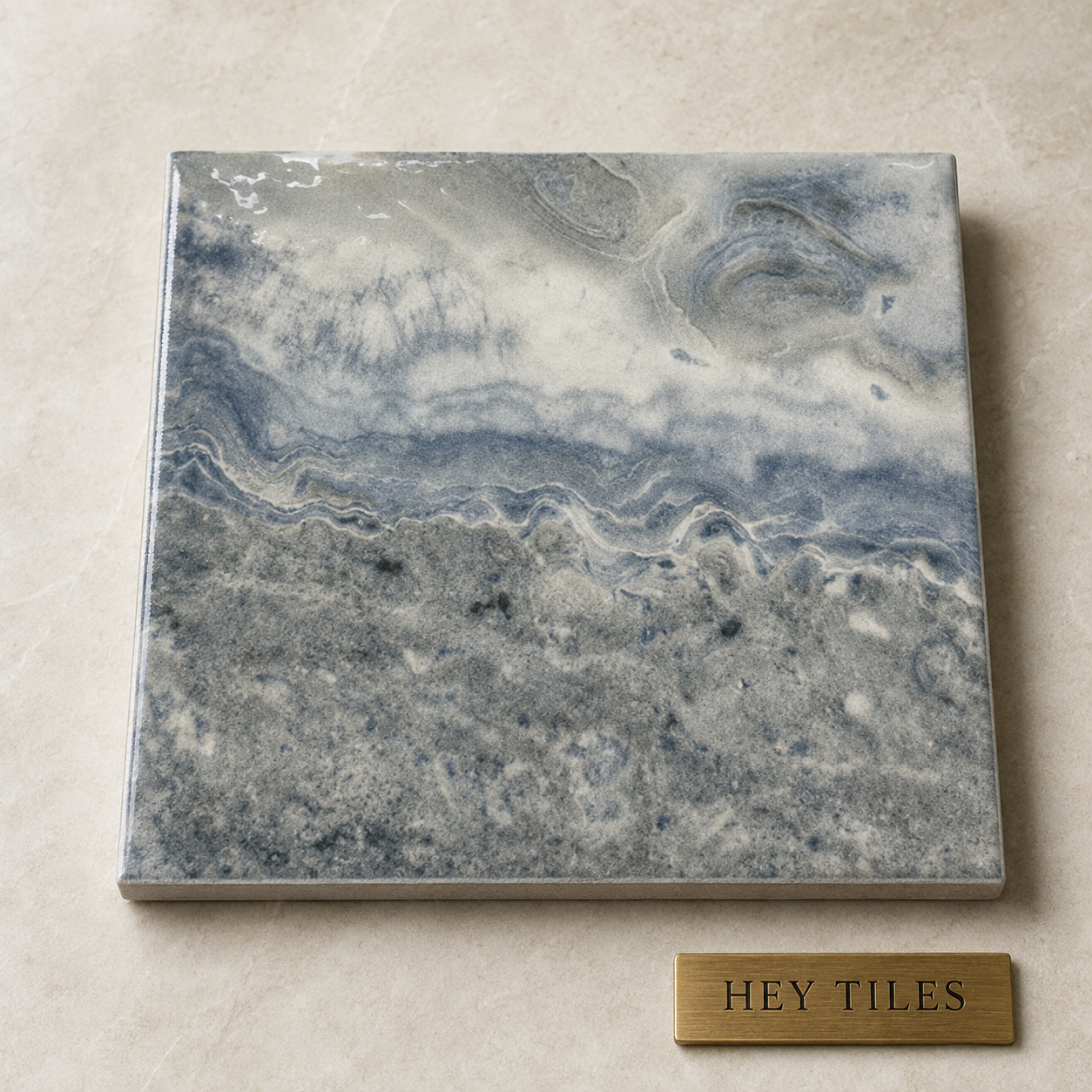 Fujiwa Rio Series: Oyster Gray Glazed Porcelain Pool Tile
