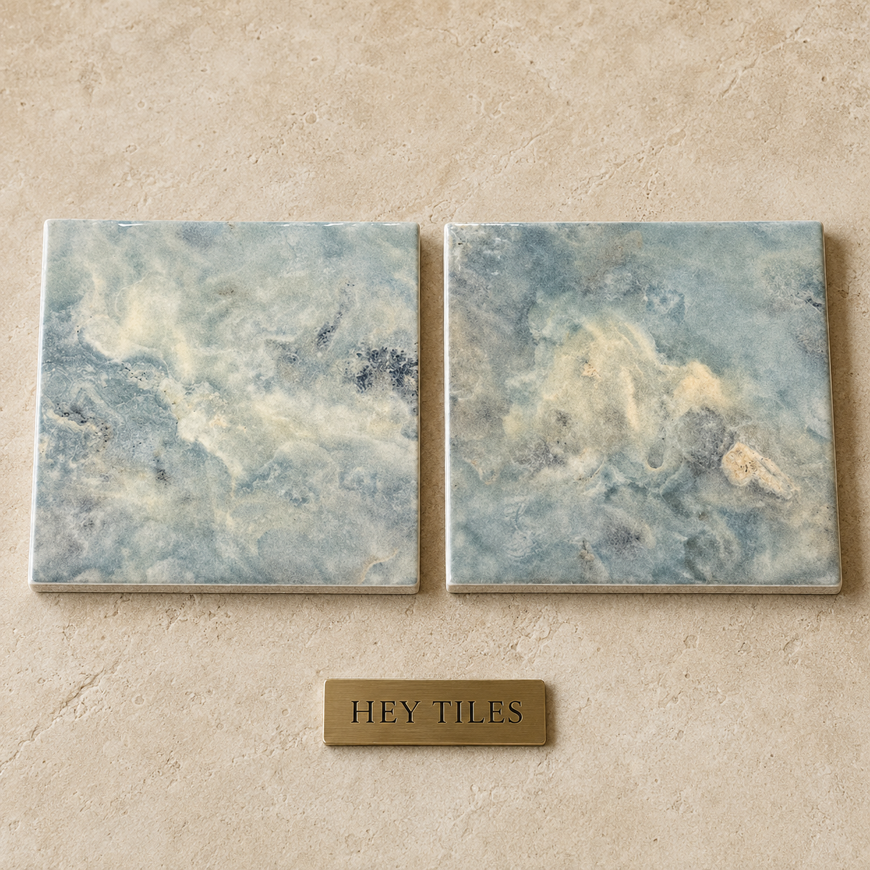 Fujiwa Rio Series: Sunset Blue Glazed Porcelain Pool Tile