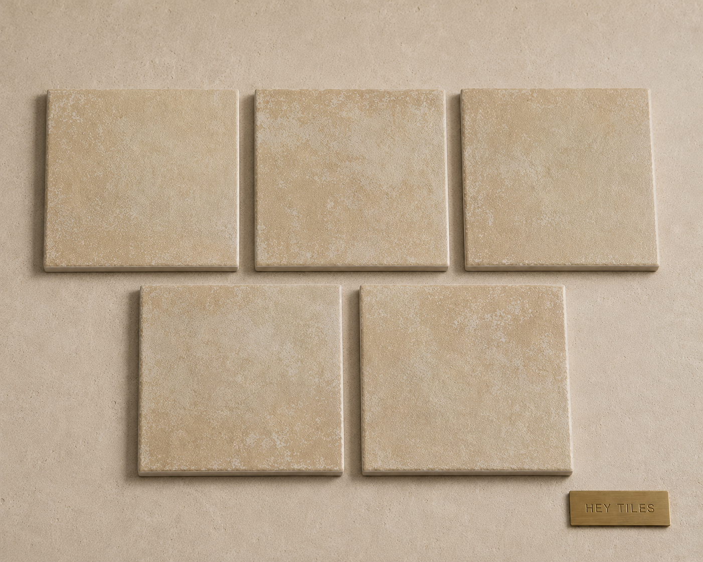 Fujiwa Tile Sierra Series Almond 6 X 6 Glazed Porcelain Tile