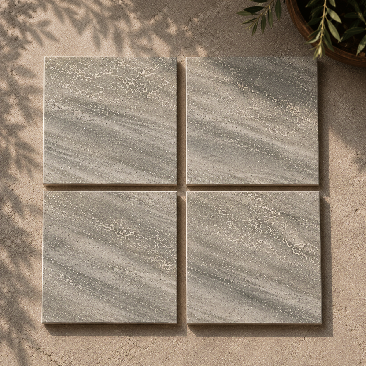 Fujiwa Desert Grey 6" x 6" Porcelain Pool Tile